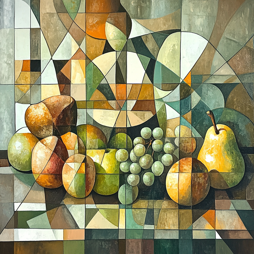 Picasso Inspired Abstract Fruit Composition painting number kit