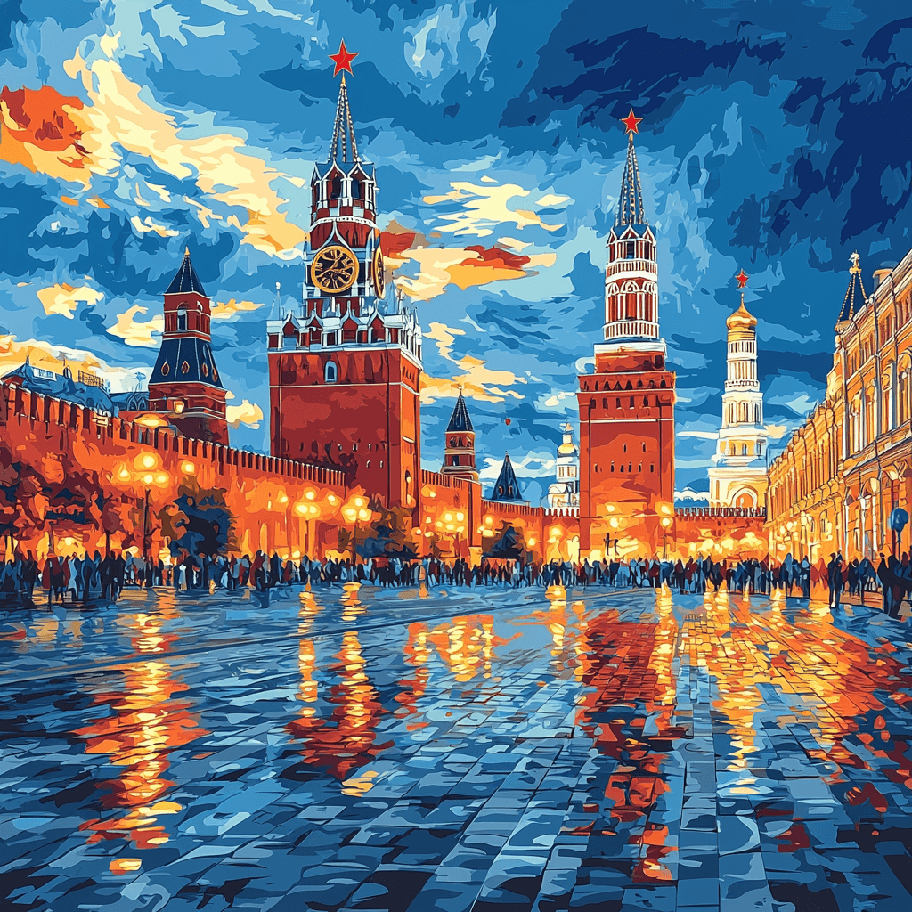 Red Square - Moscow Numbered Painting Kits