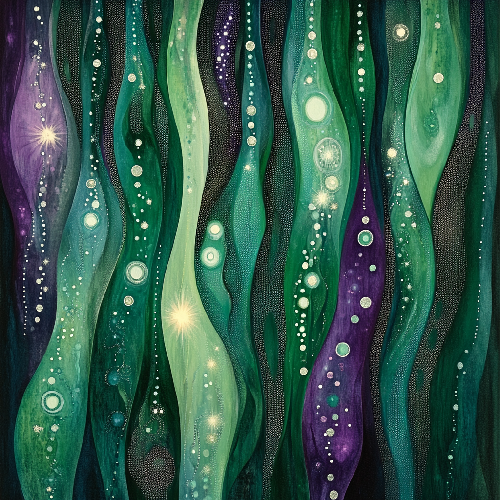 Georges Seurat Inspired Quantum Aurora Field Paint by numbers kits