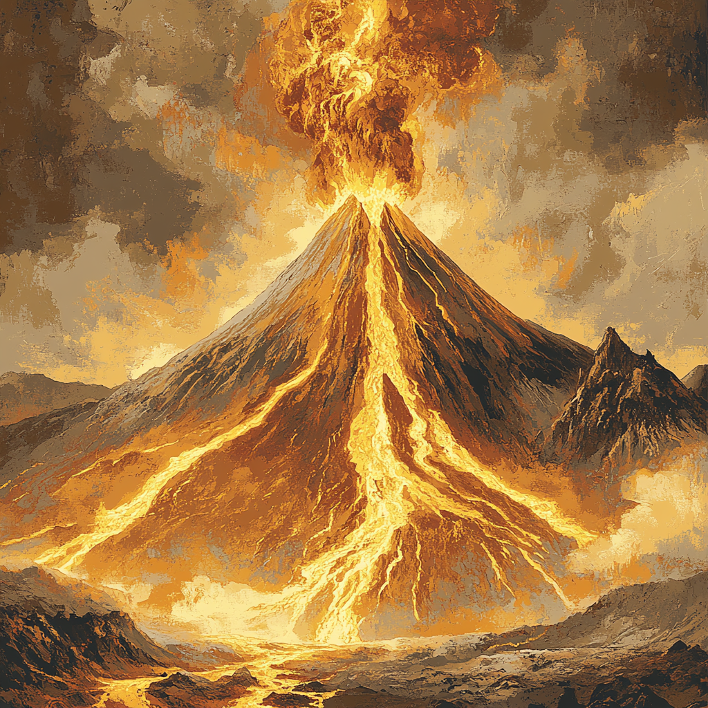 Michelangelo Inspired Volcanic Symphony paint by color