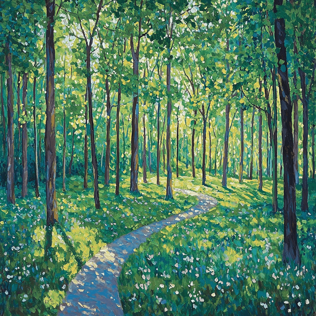 Monet Inspired Serene Forest Walk Paint By Number