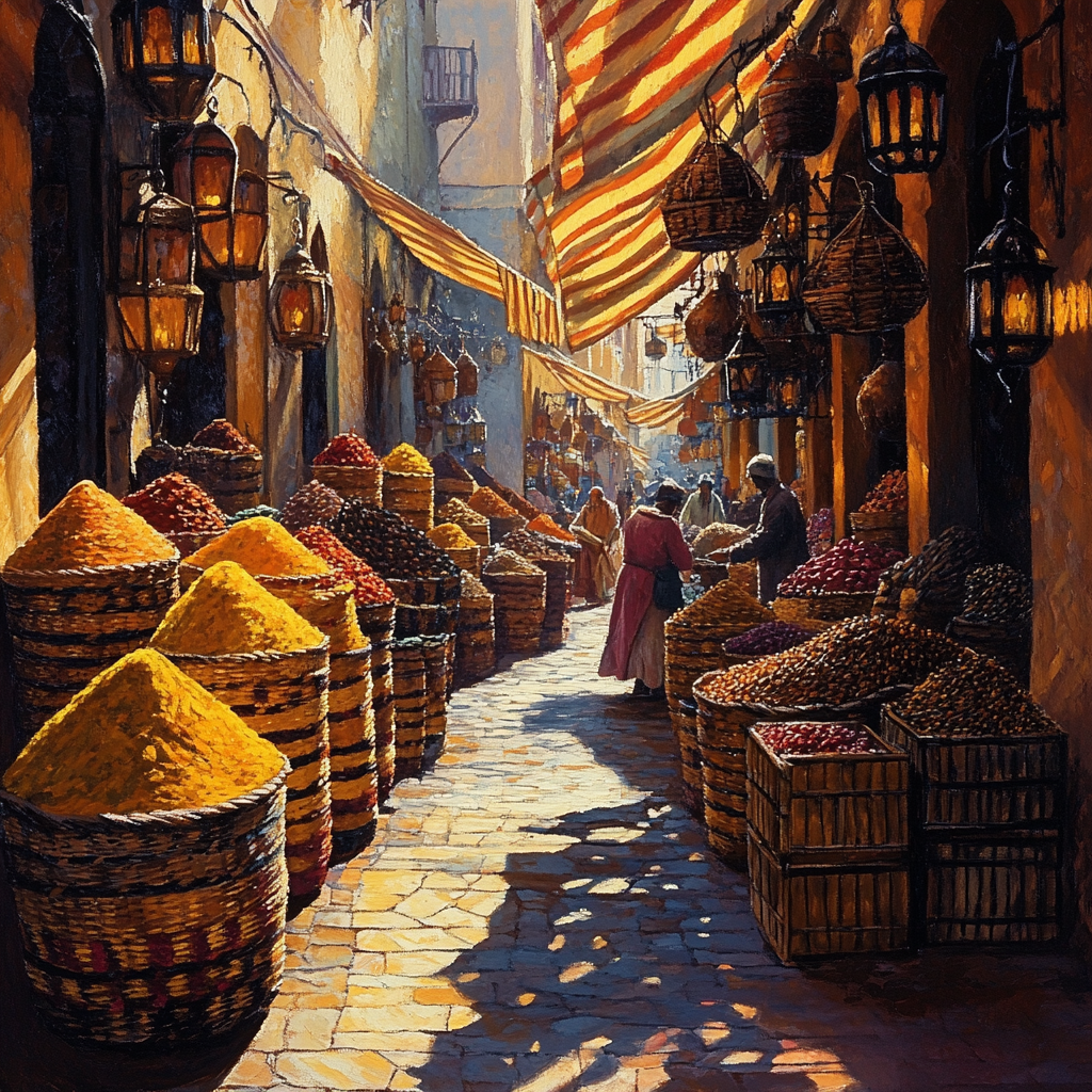 Deira Spice Market Alleyway Dubai United Arab Emirates DIY paint by numbers