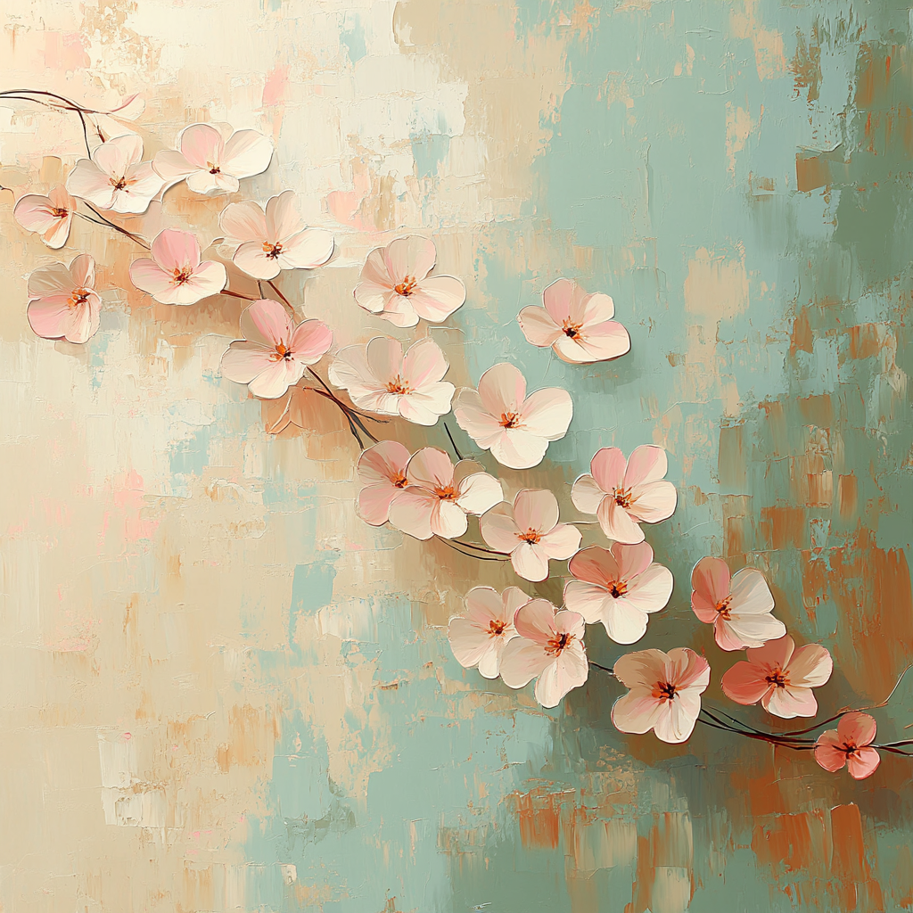 Edgar Degas Inspired Falling Petals Abstraction DIY paint by numbers