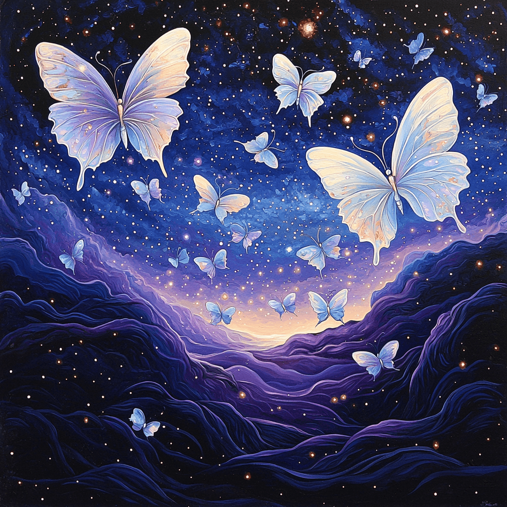 Salvador Dali Inspired Celestial Butterflies Paint By Numbers Art