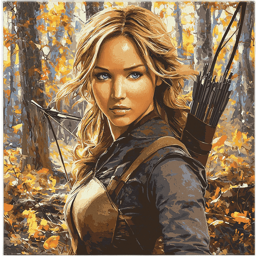 Jennifer Lawrence: The Fearless Journey Of Katniss Everdeen Paint By Color