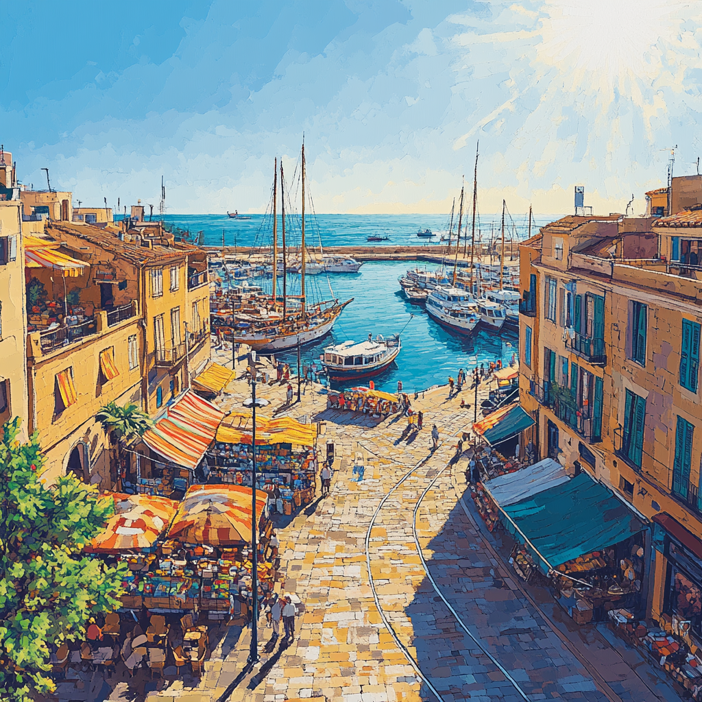 Marseille Old Port Aerial View – Marseille, France painting number kit