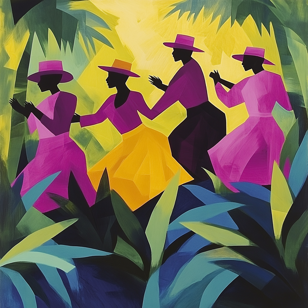 Gauguin Inspired Tropical Dancers Paint by numbers kits