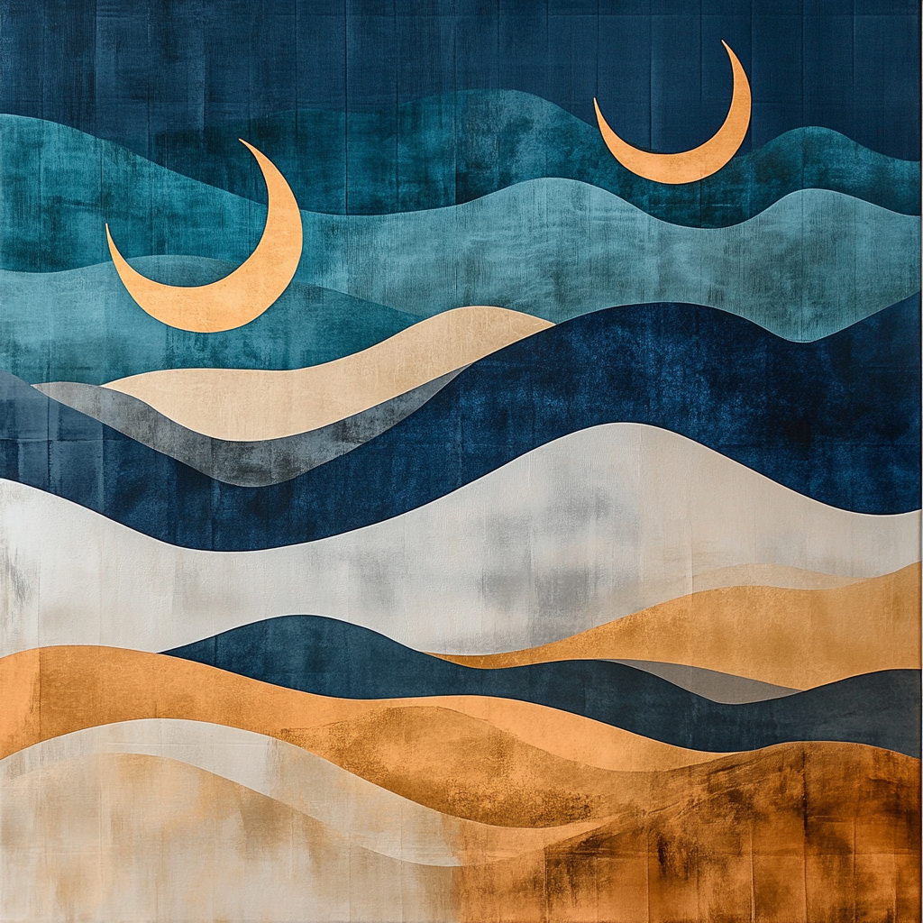 Max Ernst Inspired Dreaming Dunes Number painting