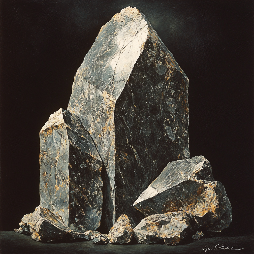 Caravaggio Inspired Thunderstorm Granite Paint by numbers kits