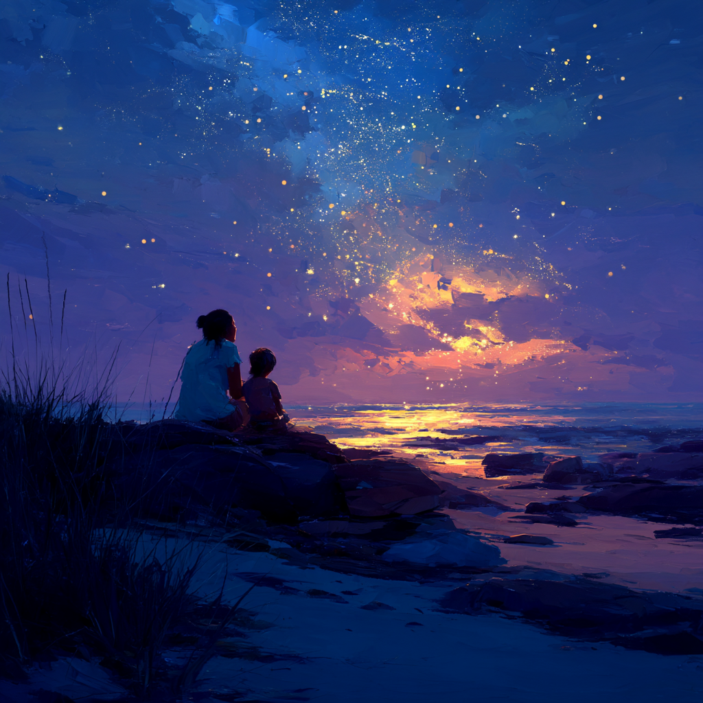 Starry Night With Mom DIY Paint By Numbers