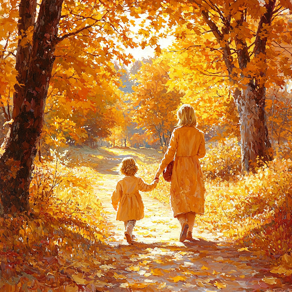 Golden Path Of Memories Painting Number Kit