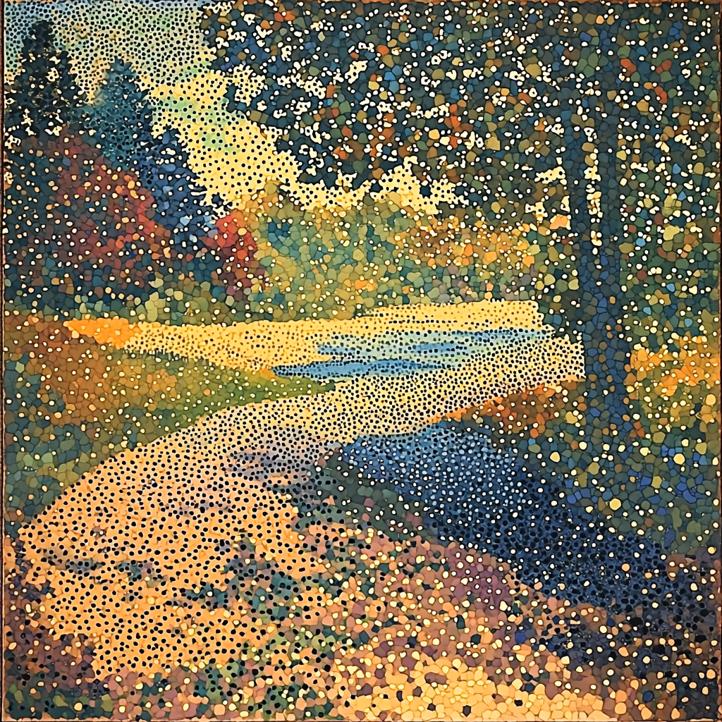 Georges Seurat Inspired Echos Of The Earth Paint By Number