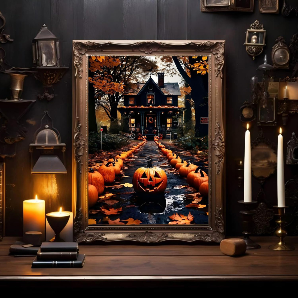 Halloween Pumpkin Paint By Numbers Kit For Adults