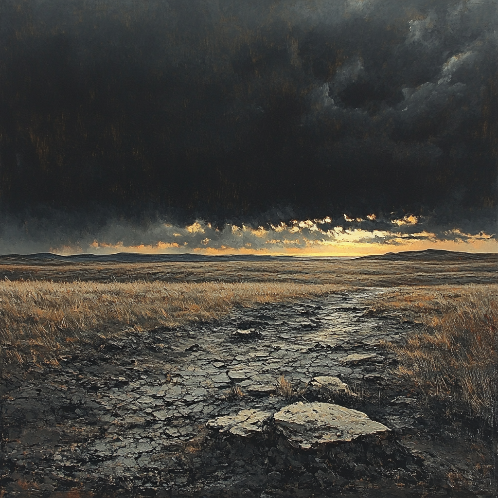 Francisco Goya Inspired Storm Over Hollow Plain paint by number