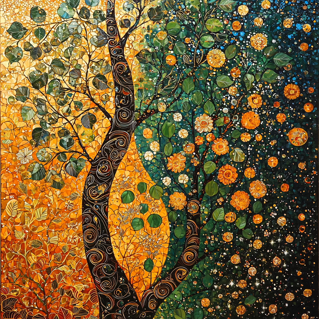 Gustav Klimt Inspired Harmonious Seasonal Shifts Paint By Numbers Kits