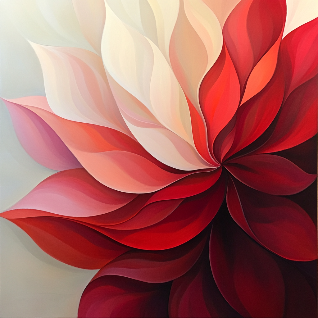 Georgia O’Keeffe Inspired Monumental Petal Study In Crimson Painting by numbers kit