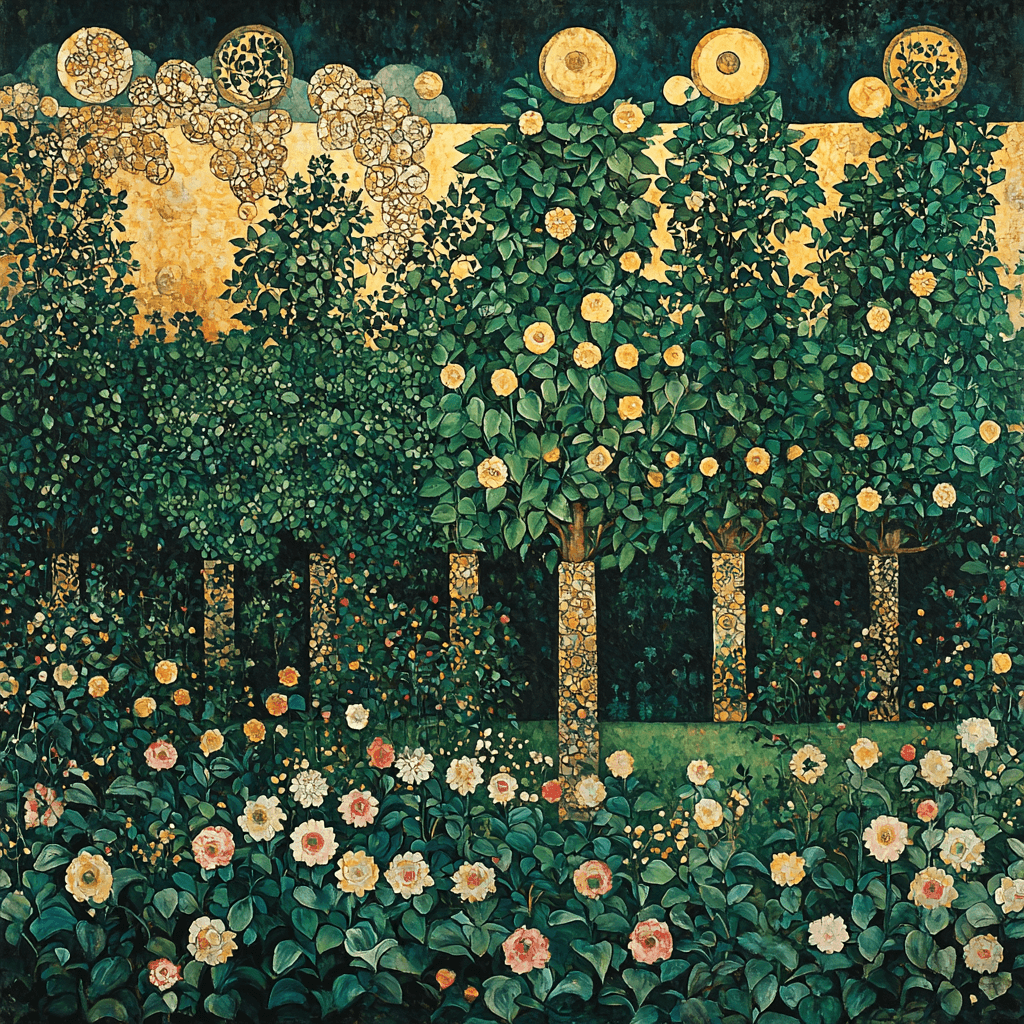 Klimt Inspired Golden Oasis DIY Paint By Numbers