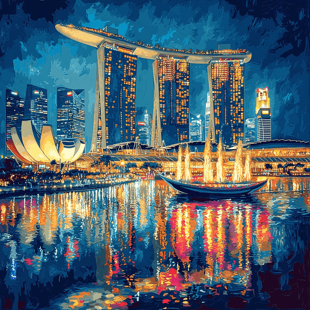 Marina Bay Sands - Singapore Paint By Numbers