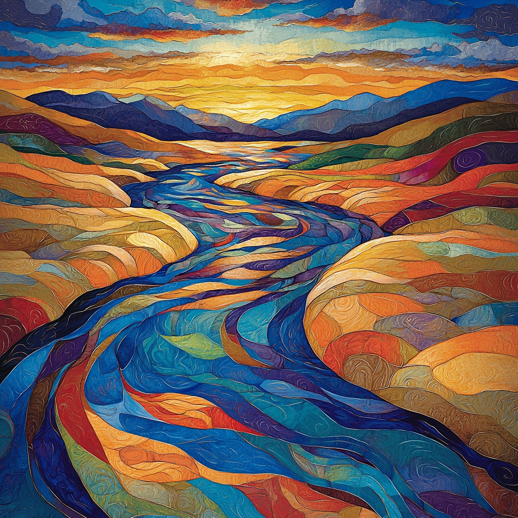 Gustav Klimt Inspired Mystic Waterways Paint By Color