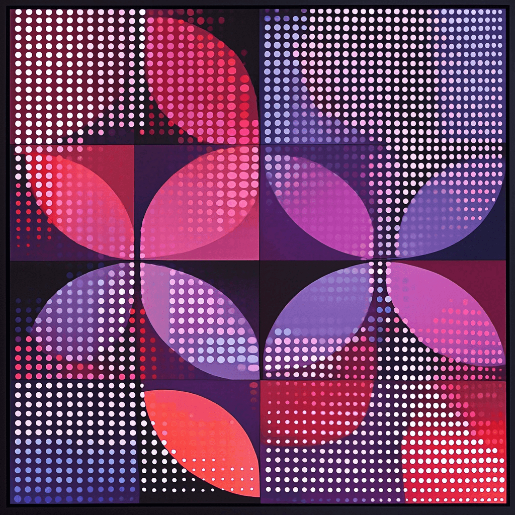 Victor Vasarely Inspired Techno Visions Paint By Numbers Art
