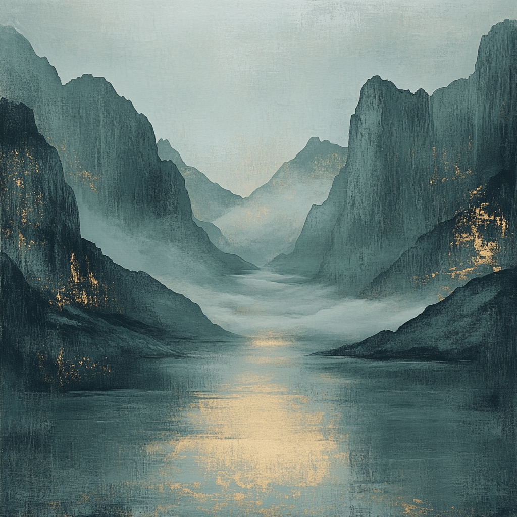 Zhao Mengfu Inspired Eternal Mist Passage paint by numbers