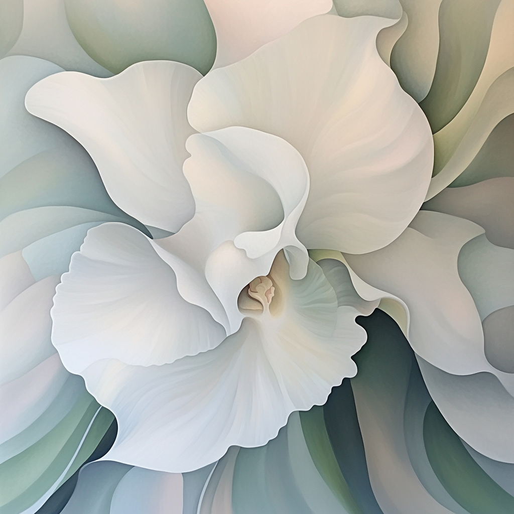 Georgia O’Keeffe Inspired Abstract Orchid Paint by numbers kits