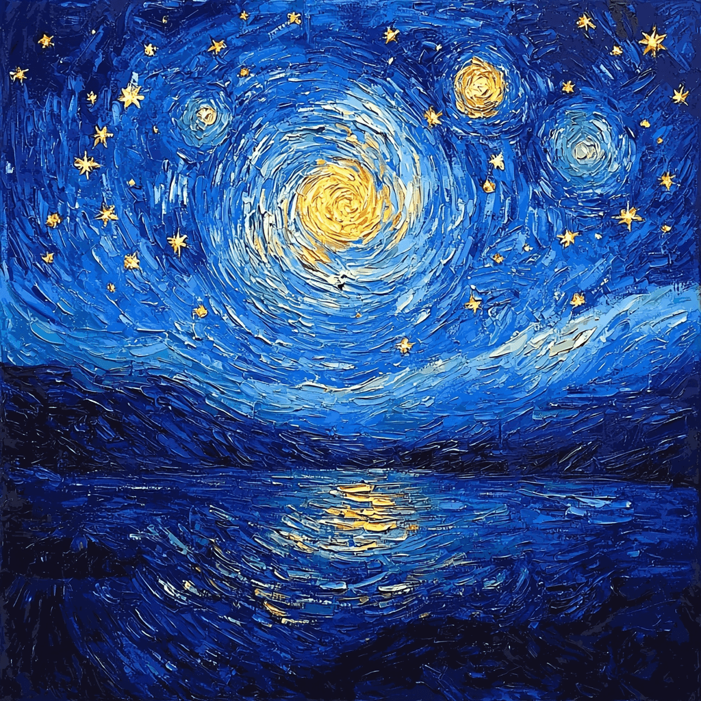 Vincent Van Gogh Inspired Luminous Dreams Paint By Color