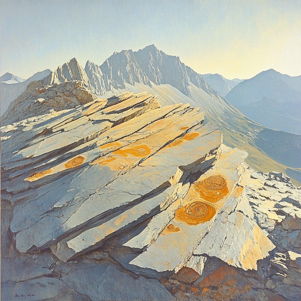 Edgar Degas Inspired Mountain Fossils Paint by numbers art