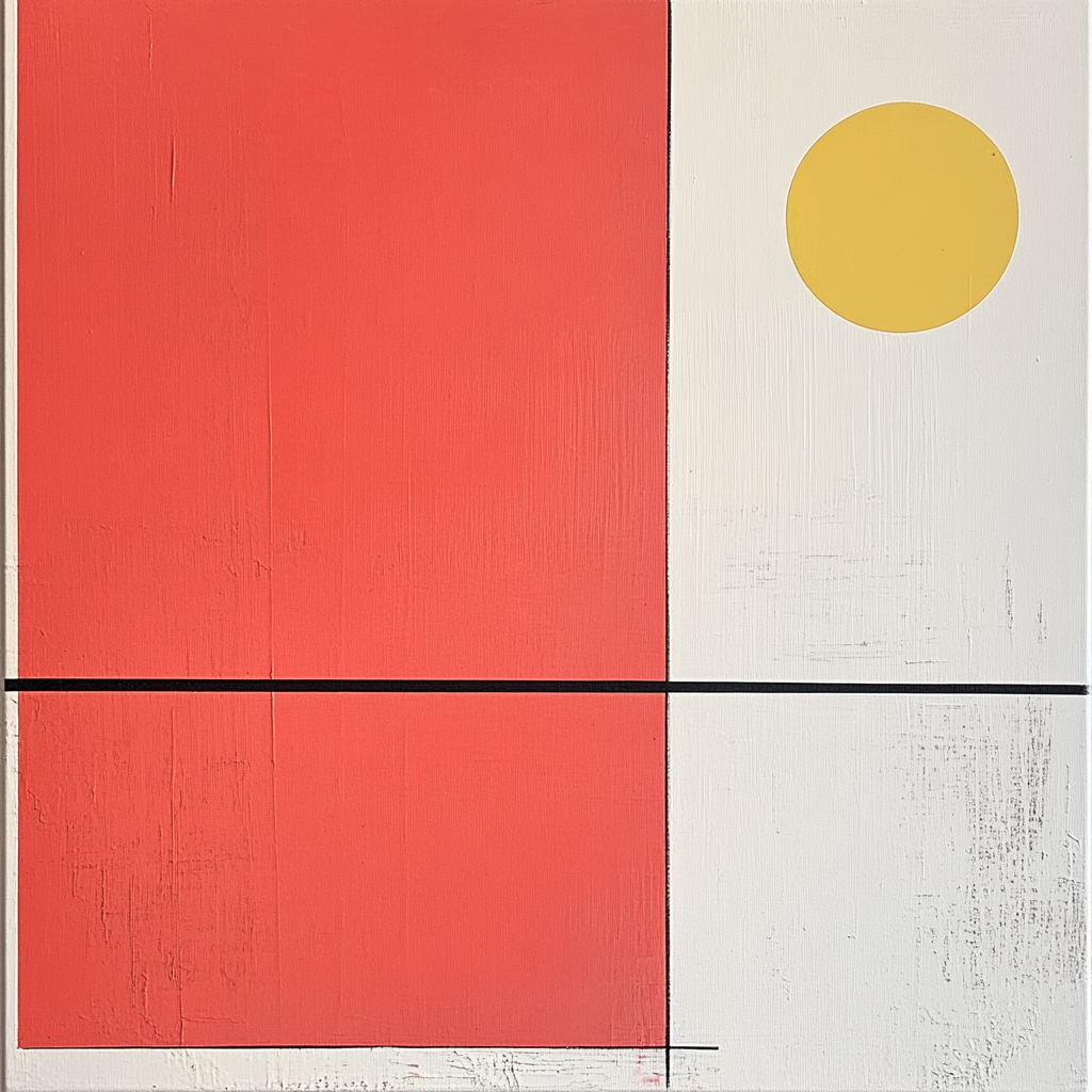 Kazimir Malevich Inspired Red Square Resonance paint by number