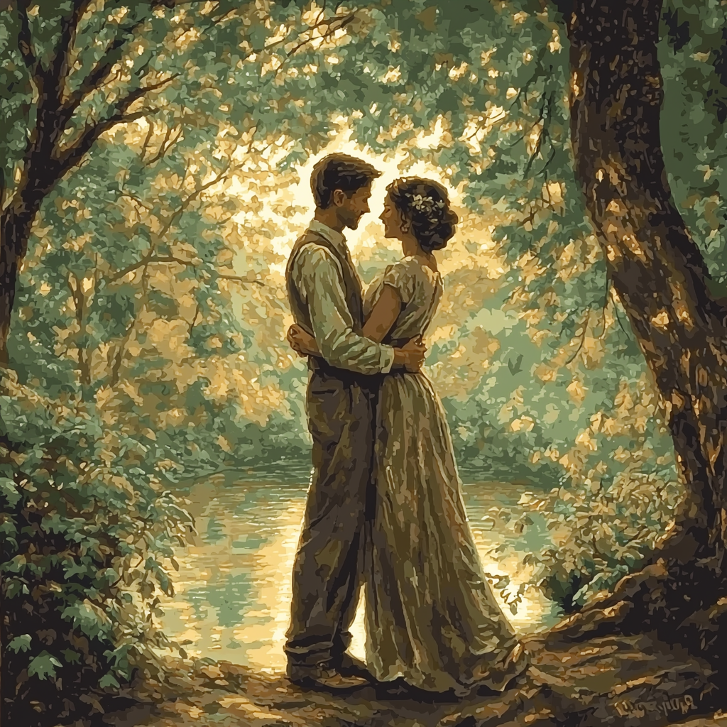 Gentle Love Among The Ferns DIY Paint By Numbers