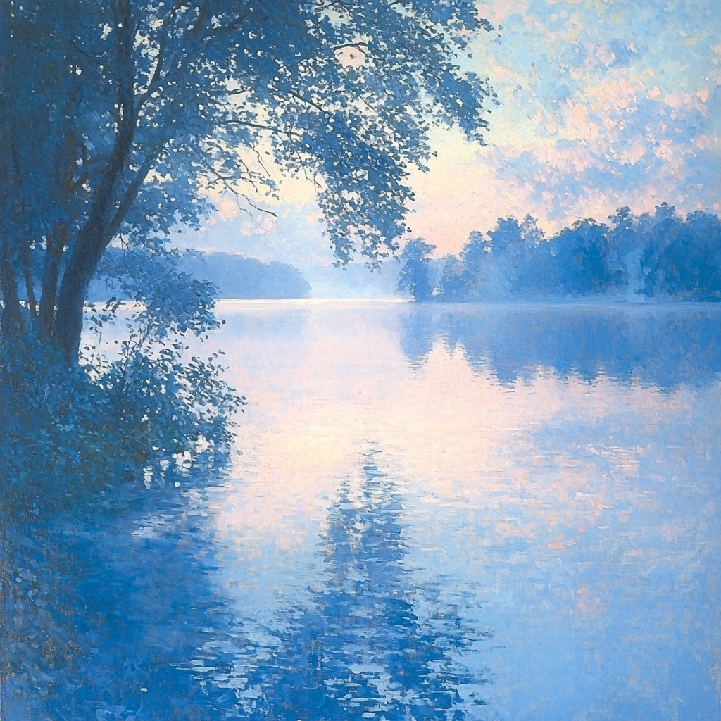 John Singer Sargent Inspired Luminous Lake Number Painting