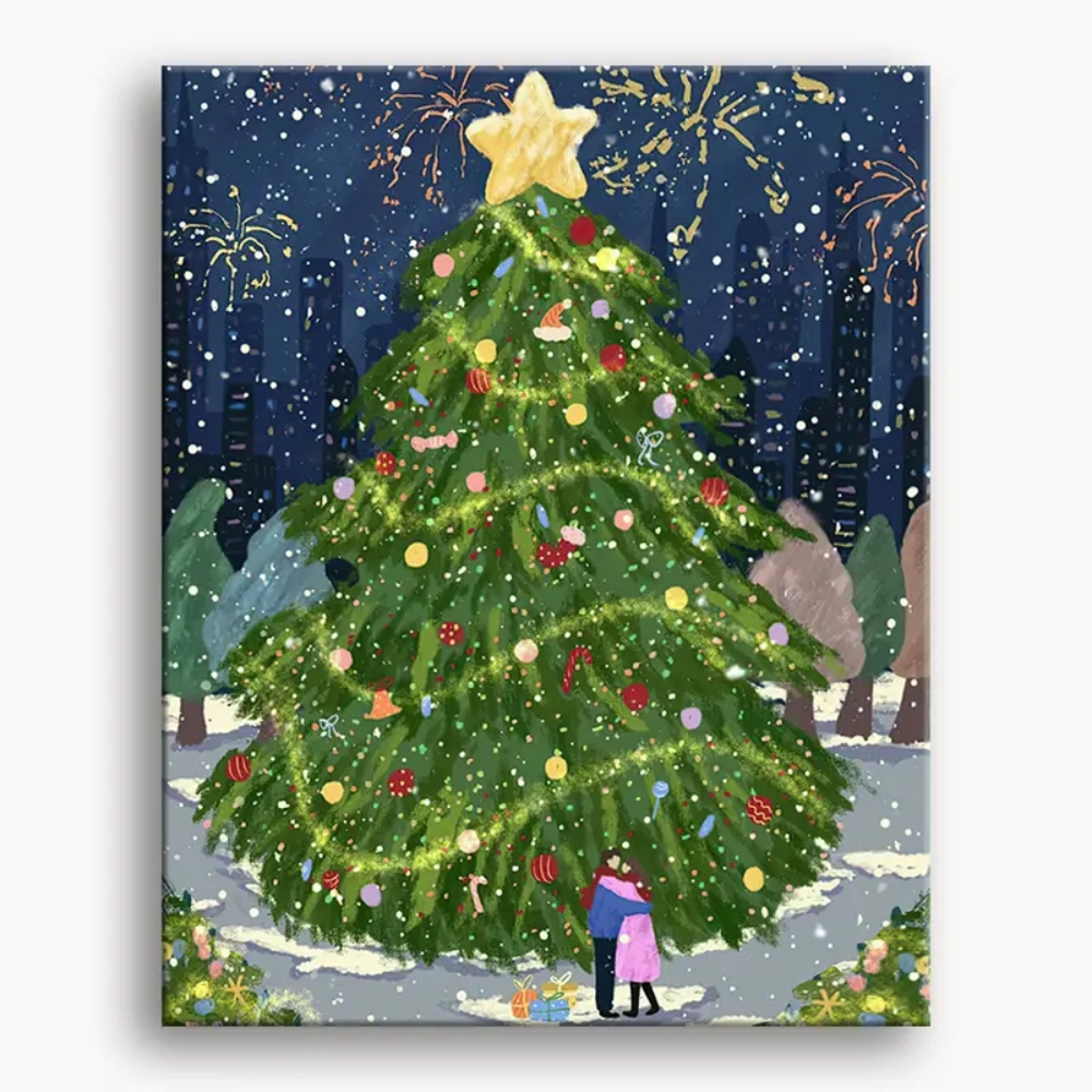 Christmas Paint by Number Kit Number Kit Canvas Art Painting Kits for Beginners