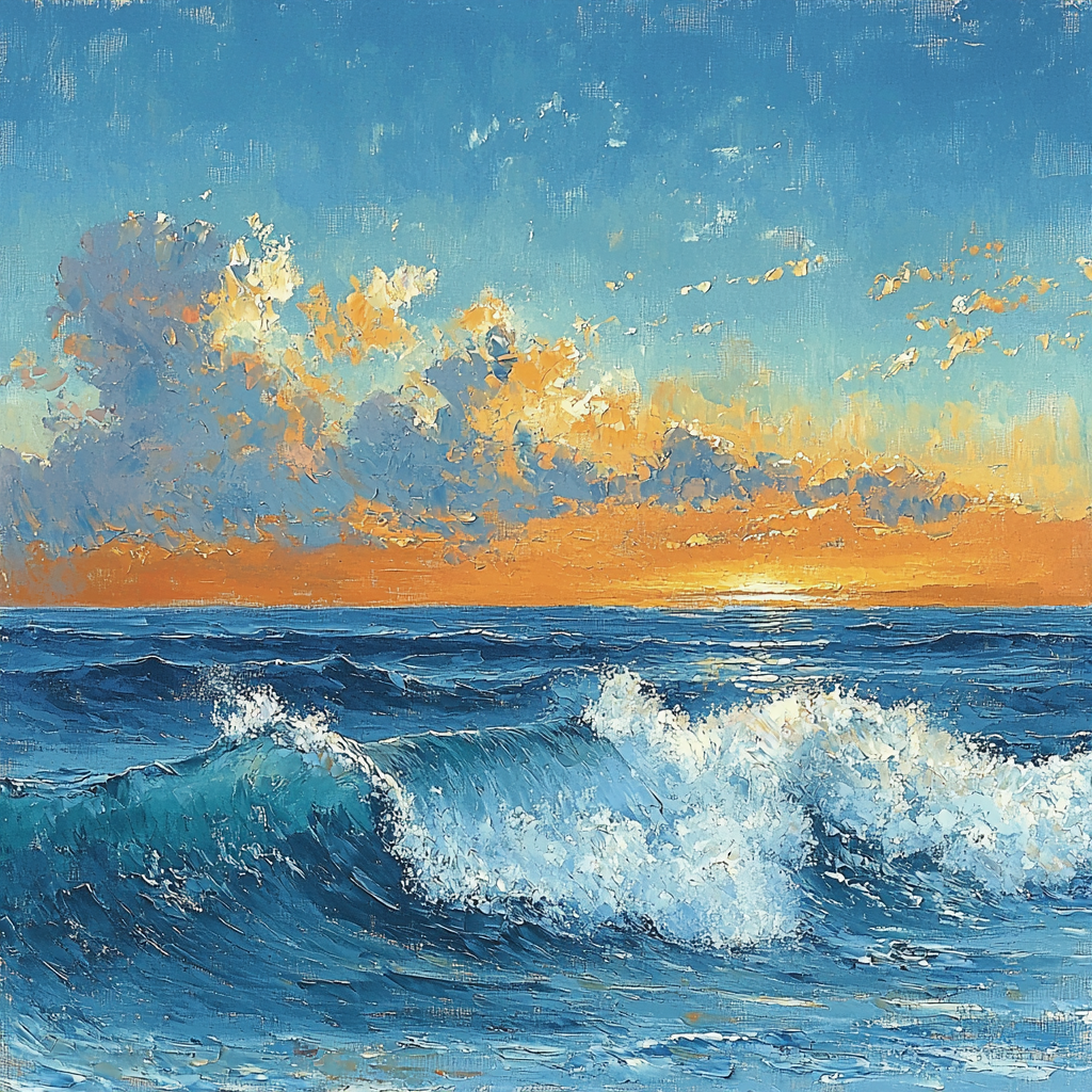 Homer Inspired Dramatic Ocean Horizon Paint By Number