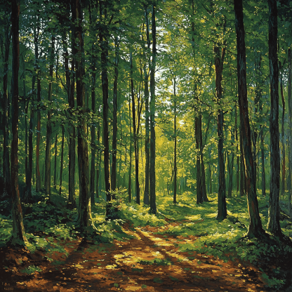 Caspar David Friedrich Inspired A Walk In The Woods Paint By Numbers Art