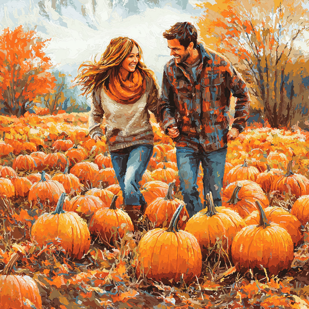 Day At The Pumpkin Patch Paint By Color