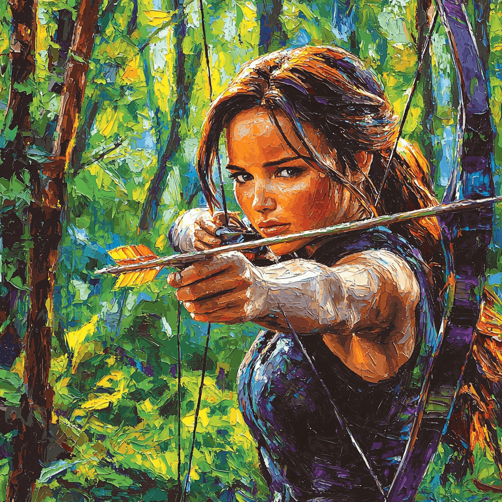 Jennifer Lawrence: The Bold Leader Of The Hunger Games Paint By Number