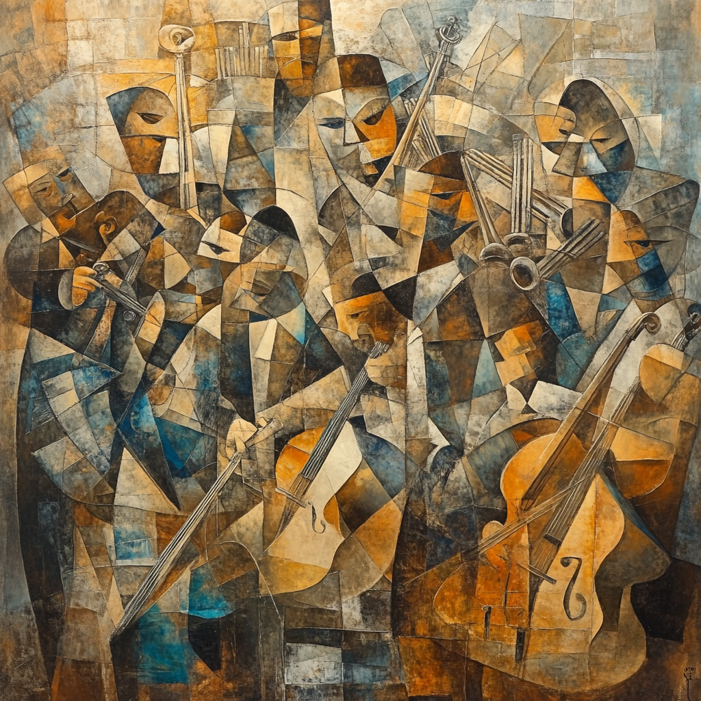 Pablo Picasso Inspired Abstract Musicians painting number kit