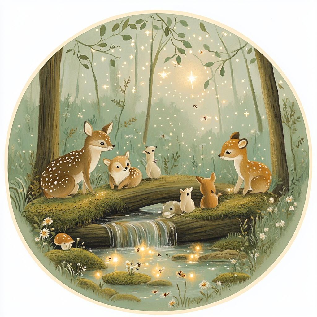 Fauna Forest Lullaby paint by color