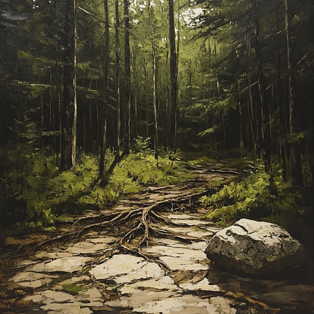 Arthur Lismer Inspired Tangled Undergrowth And Twisted Roots Number painting