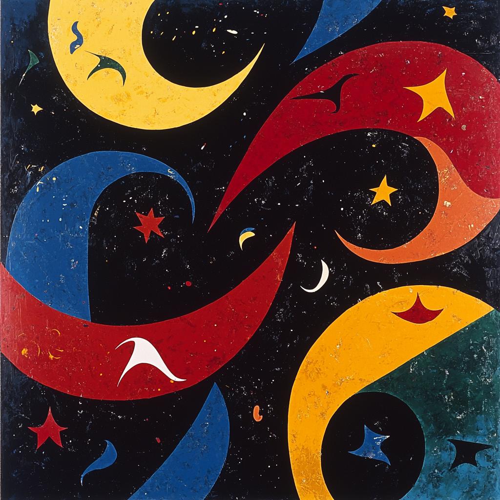 Joan Miró Inspired Dreamscape Vortex Paint By Number