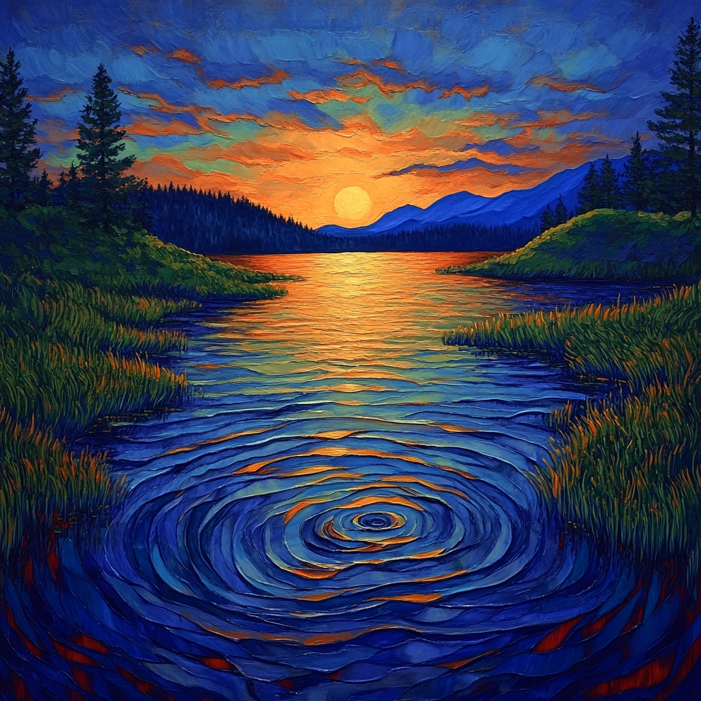 Frederick Varley Inspired Twilight Harmony Over Glowing Lake DIY paint by numbers