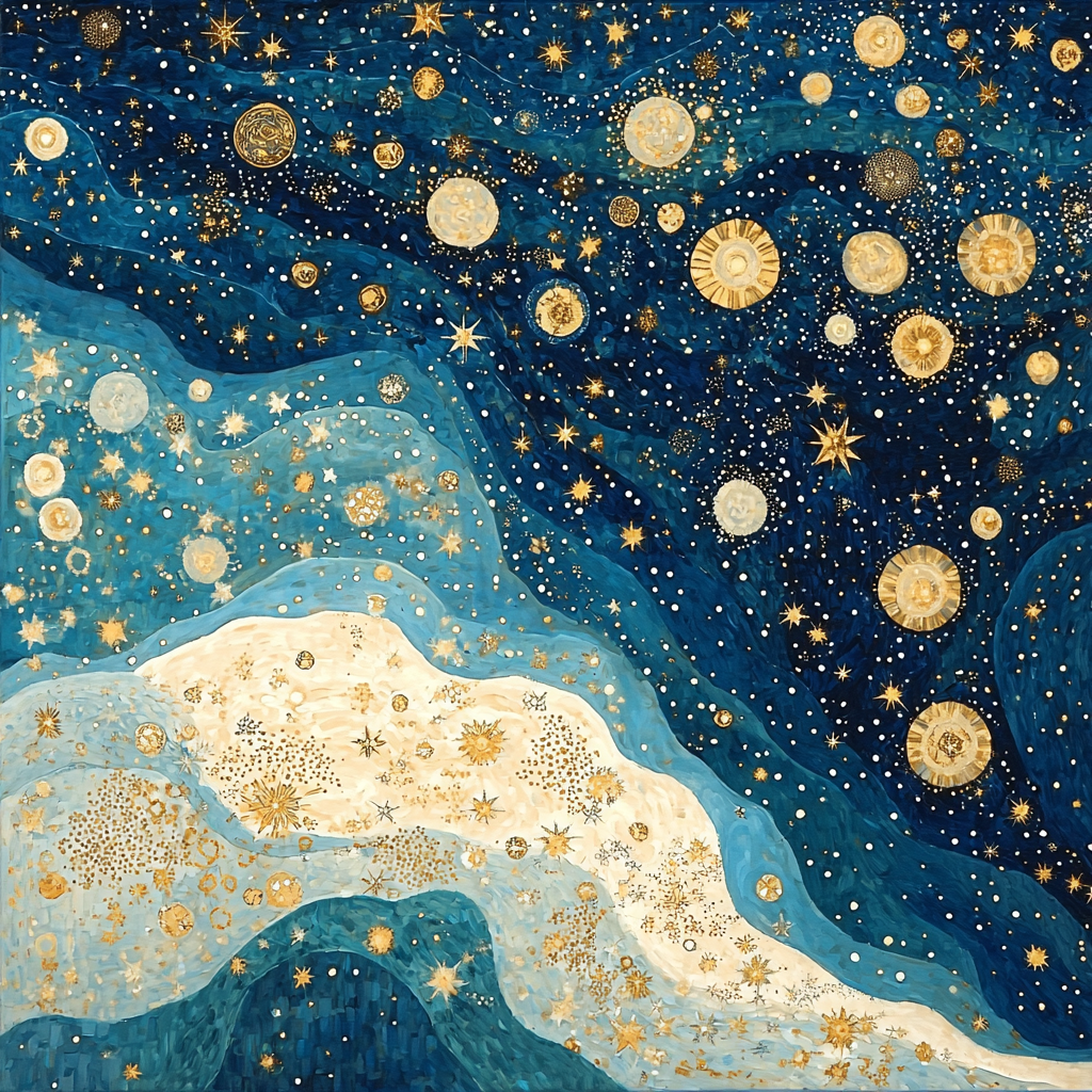 Gustav Klimt Inspired Celestial Map Paint By Numbers Kits