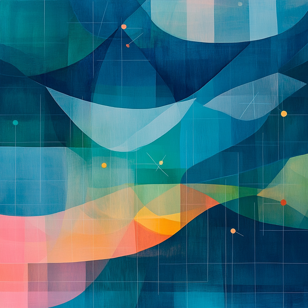 Paul Klee Inspired Chromatic Cartography DIY paint by numbers