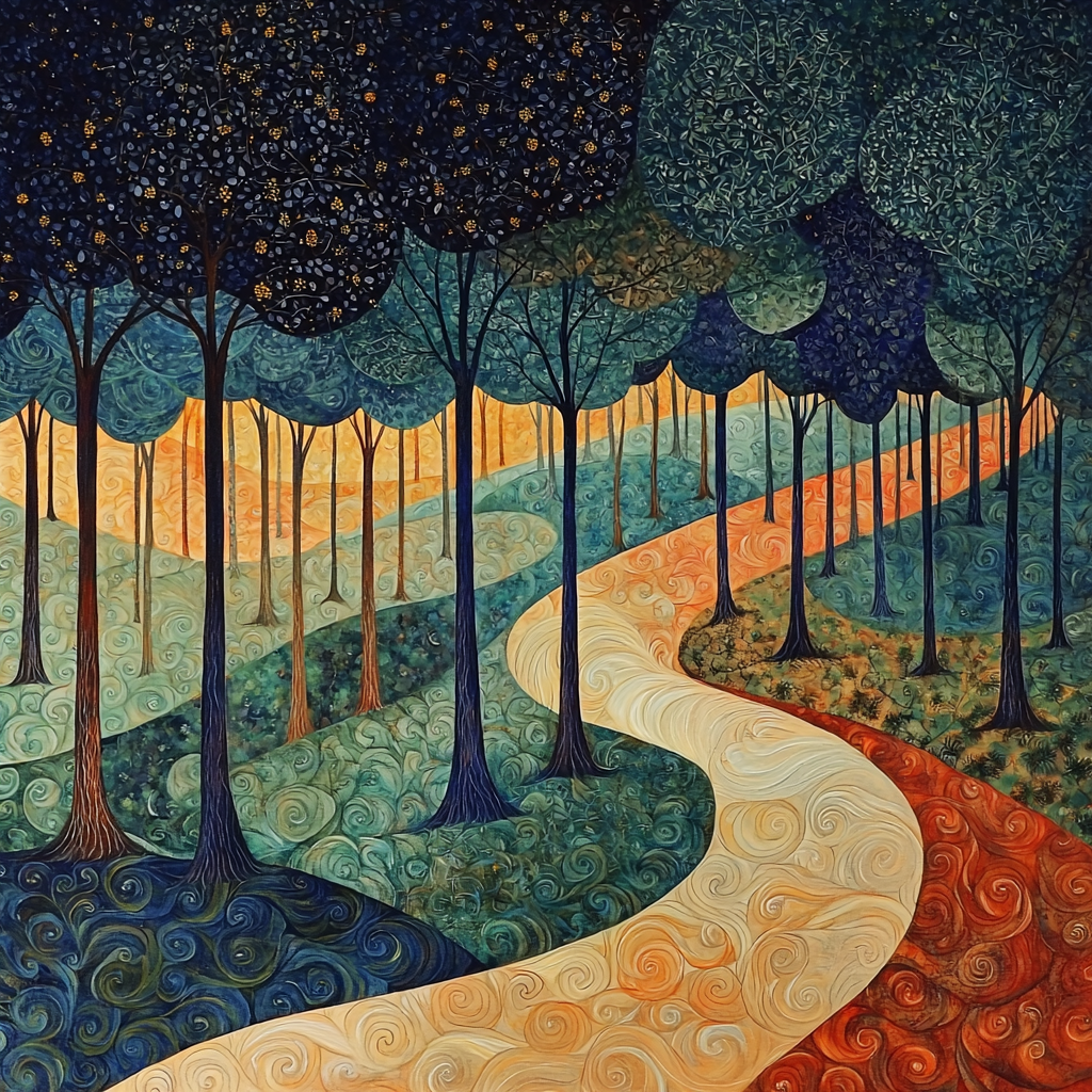 Nandalal Bose Inspired Journey Through The Sacred Forest Paint By Numbers Art