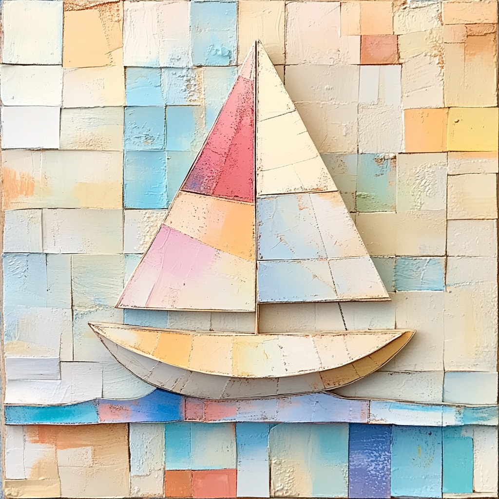Paul Klee Inspired Toy Sailboat Paint by numbers kits