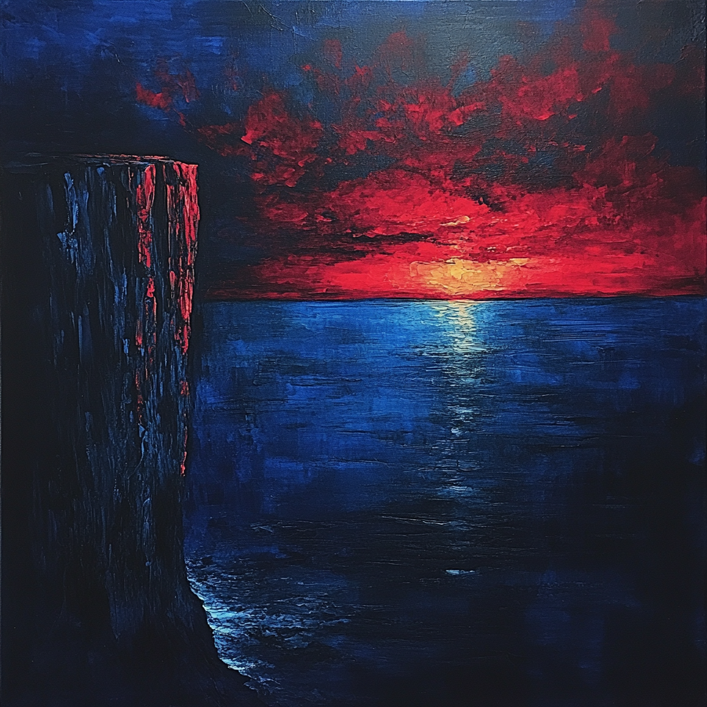 Edvard Munch Inspired Twilight Confession paint by number