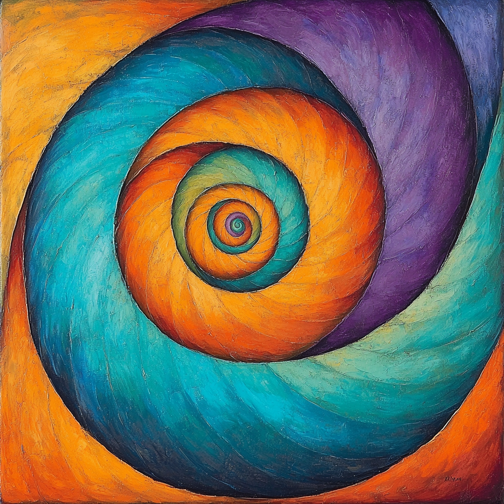 Michelangelo Inspired Spirals Of Energy Paint By Numbers