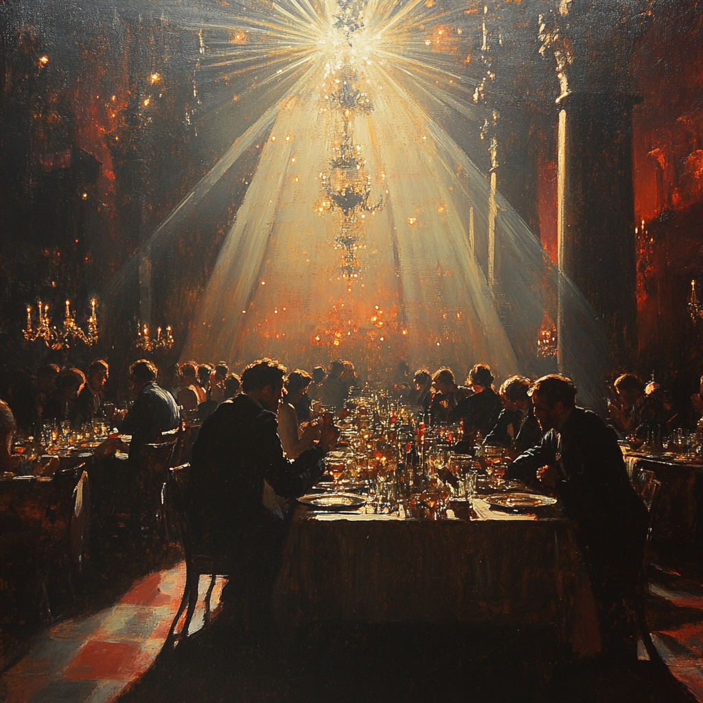 Caravaggio Inspired Dramatic Supper painting number kit