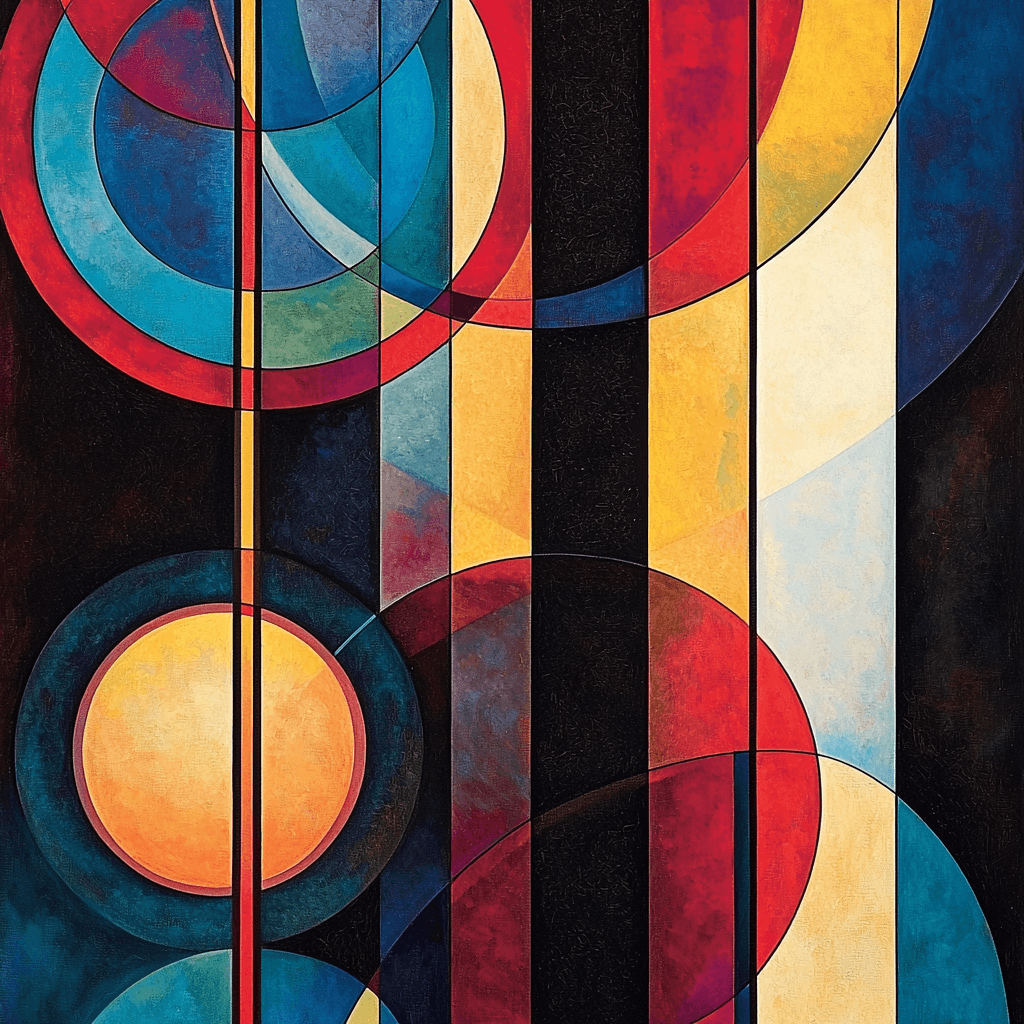 Wassily Kandinsky Inspired Time Travel In Abstract Paint By Numbers Art