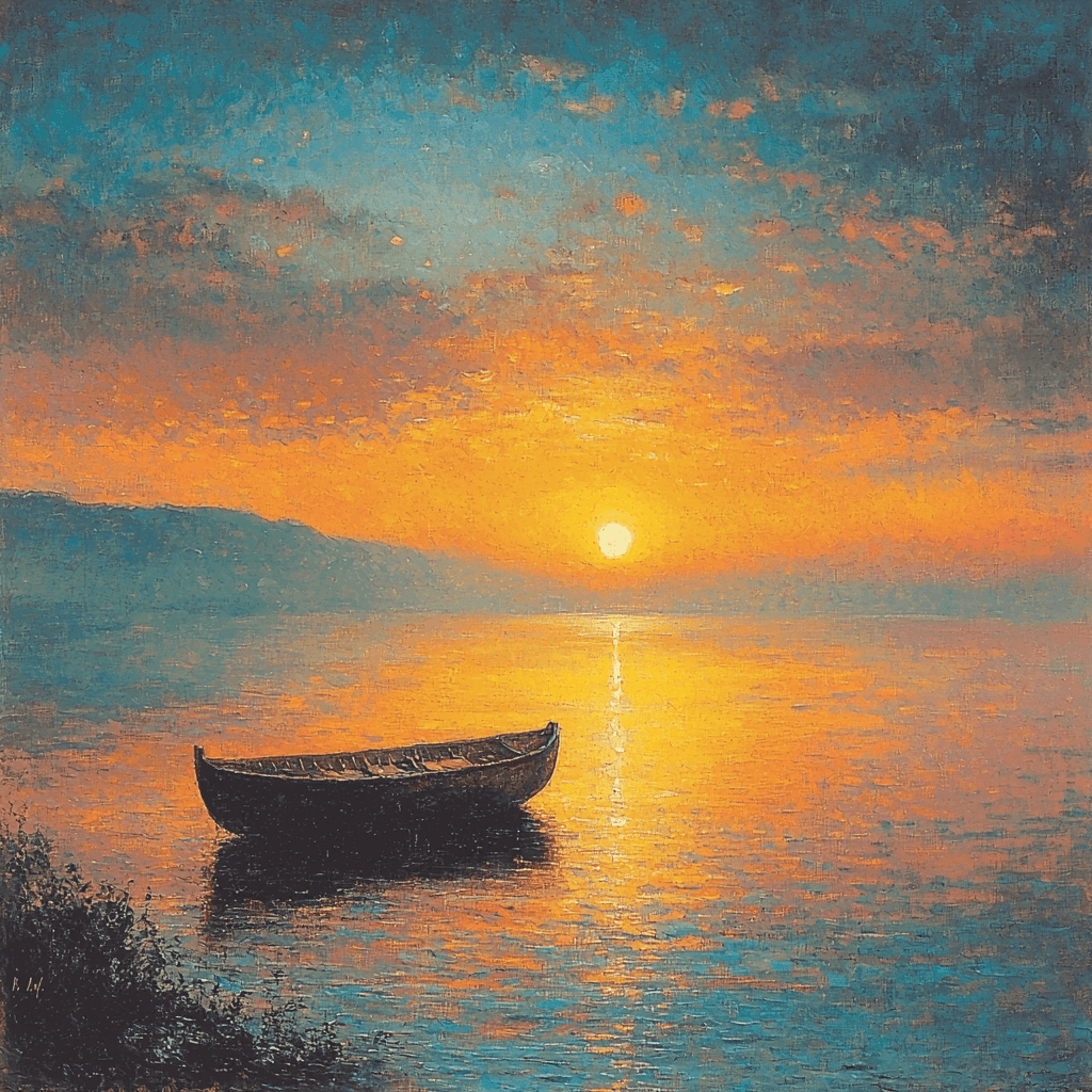 J.M.W. Turner Inspired Serene Evening Glow Paint By Numbers